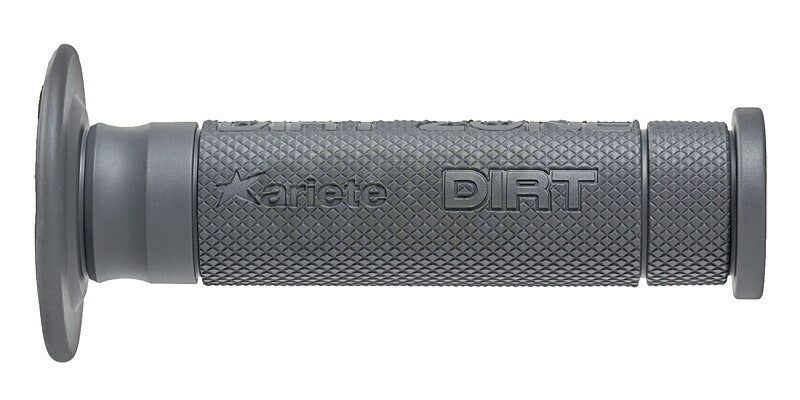 DIRT ZONE(ダートゾーン) ノーワッフル オフロードグリップ ミディアム ダークグレ― 135mm  左右セット