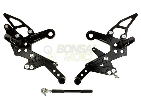 TT Rear Sets, Black, GROM 125