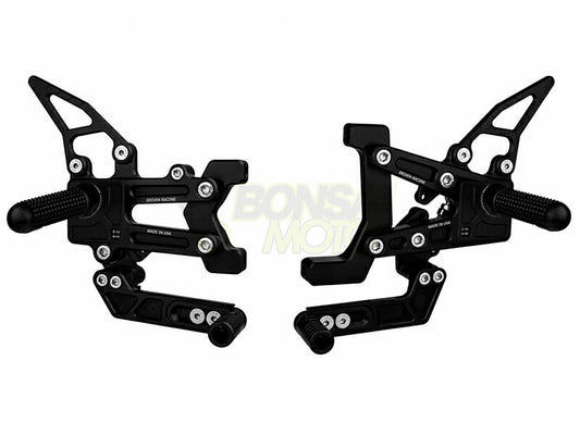 TT Rear Sets Black Panigale 1199/1299 899/959