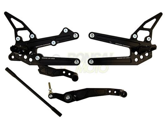 TT Rear Sets Black R6