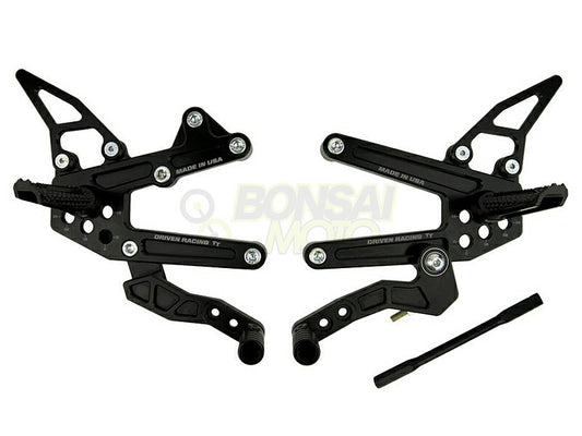 TT Rear Sets Black ZX6R