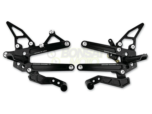 TT Rear Sets, Black - Street Triple 675/R