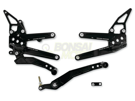 TT Rear Sets Black R1