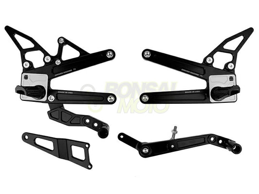 TT Rear Sets Silver R1/M/S