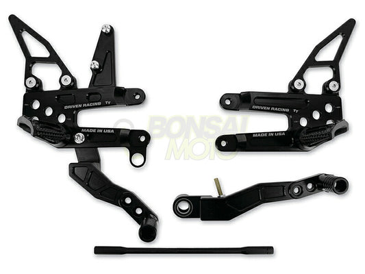 TT Rear Sets Black GSX1300R Hayabusa