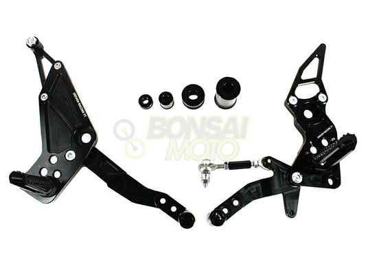 TT Rear Sets, Black, GROM 125