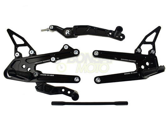 TT Rear Sets Black R6