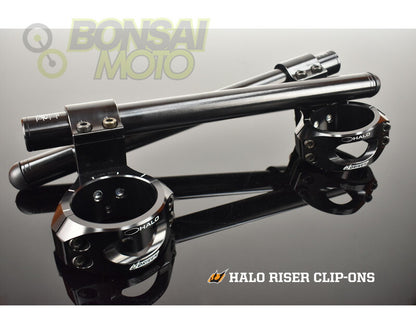 ヘイロー クリップオンハンドル ライザータイプ ブラック 内径48mm   CBR600RR
