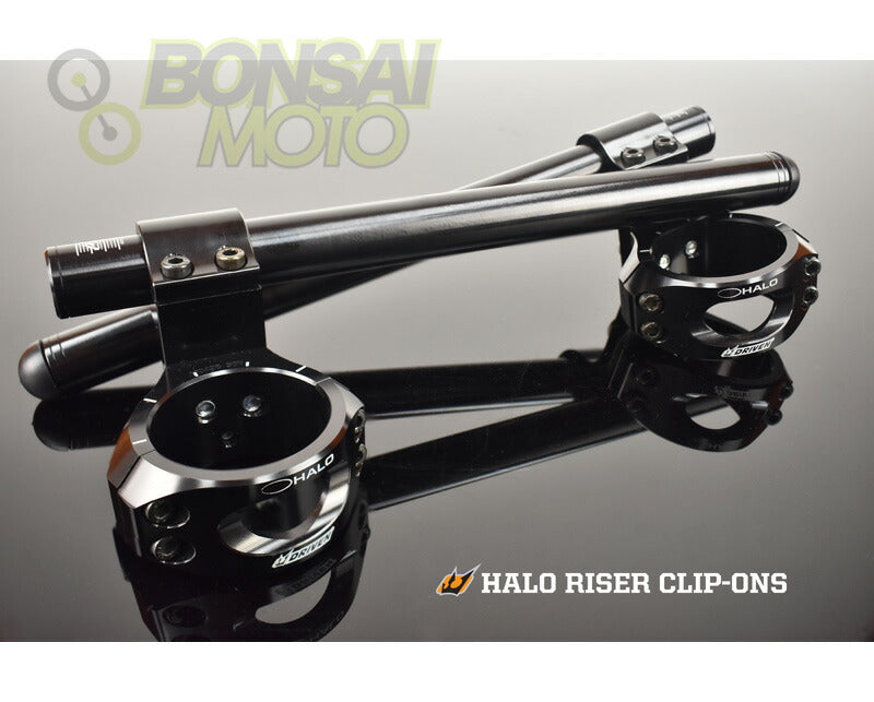 ヘイロー クリップオンハンドル ライザータイプ ブラック 内径50mm   CBR1000RR