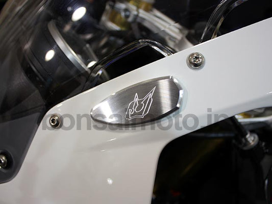 Mirror Eliminators (Mirror Block-offs) Silver, Left and Right Set for S1000RR
