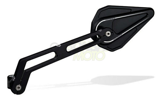 California Mirror, Reverse Thread, Black, 1 pc.