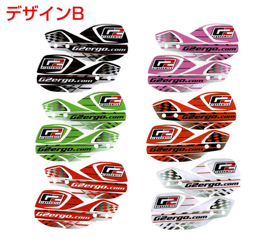 プリムス ハンドシールド用ワークスデカール デザインB レッド