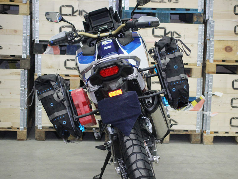 パニアラック Xフレーム/左右非対称 マットブラック 350×250mm   アフリカツイン CRF1100L