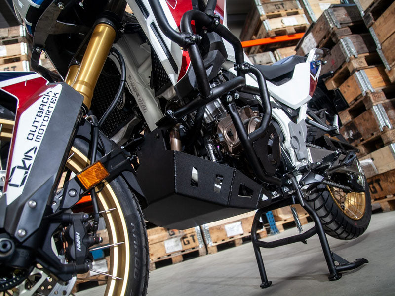 パニアラック Xフレーム/左右非対称 マットブラック 350×250mm   アフリカツイン CRF1100L