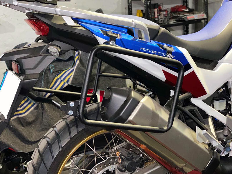 パニアラック Xフレーム/左右対称 グロスホワイト 350×250mm   アフリカツイン CRF1100L