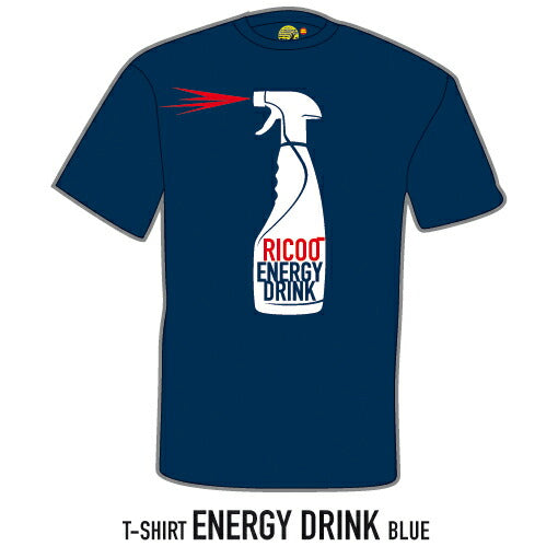 エナジードリンクTシャツ  ブルー L