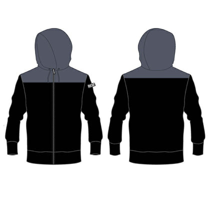 ジップアップパーカー  ブラック XL