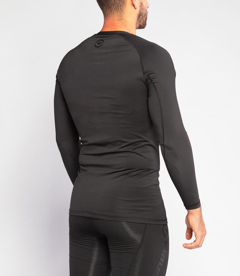 ロングスリーブ コンプレッション(SiO2) メンズ ブラック XL