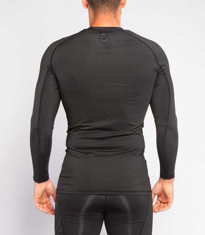 ロングスリーブ コンプレッション(SiO2) メンズ ブラック XL