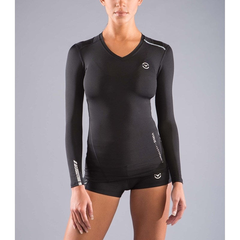 Xフォーム ロングスリーブ コンプレッション(ECo12X) ウィメンズ ブラック XS