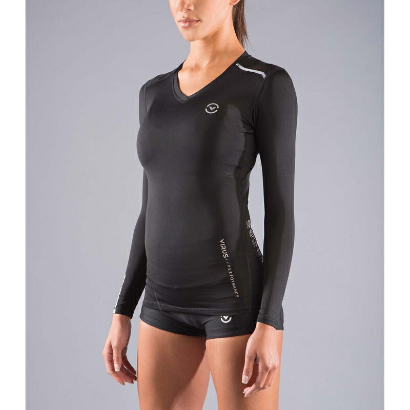 Xフォーム ロングスリーブ コンプレッション(ECo12X) ウィメンズ ブラック XS