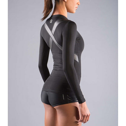 Xフォーム ロングスリーブ コンプレッション(ECo12X) ウィメンズ ブラック S