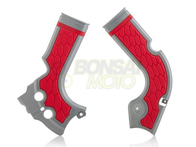X-Grip Frame Protector Silver/Red HONDA CRF250R(14-17) CRF450R(13-16)