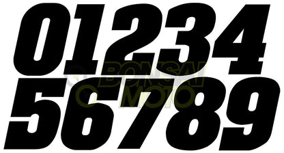 ゼッケンステッカー(3枚入り)小サイズ 4 ブラック 3枚入