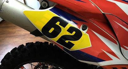 ゼッケンステッカー(3枚入り)小サイズ 9 ホワイト 3枚入