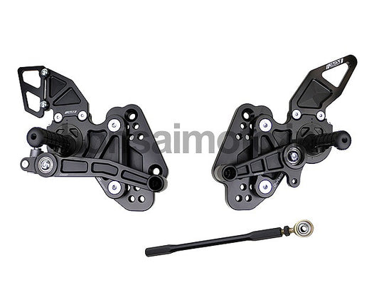 D-Axis Rear Sets Street Style Silver SUZUKI GSX 1300R 99-07