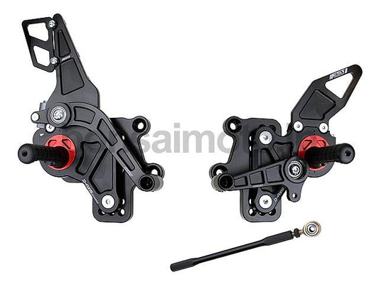 D-Axis Rear Sets Street Style Black HONDA CBR 1000RR 08-10