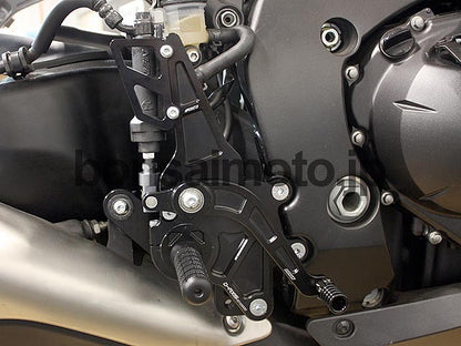 D-Axis Rear Sets Street Style Titanium Grey HONDA CBR 1000RR 08-10