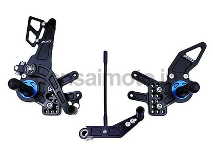 D-Axis Rear Sets Street Style Silver SUZUKI GSX-R600/750 11-