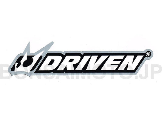 DRIVEN Logo Sticker Metal Silver & White 150mm x 35mm