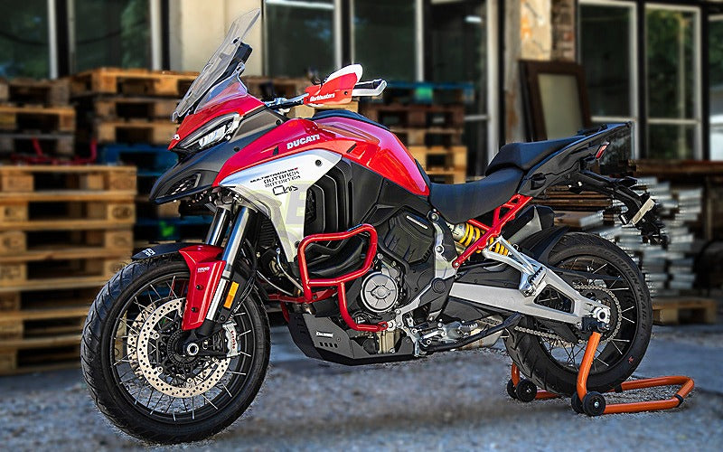 クラッシュバー  グロスレッド  DUCATI Multistrada V4