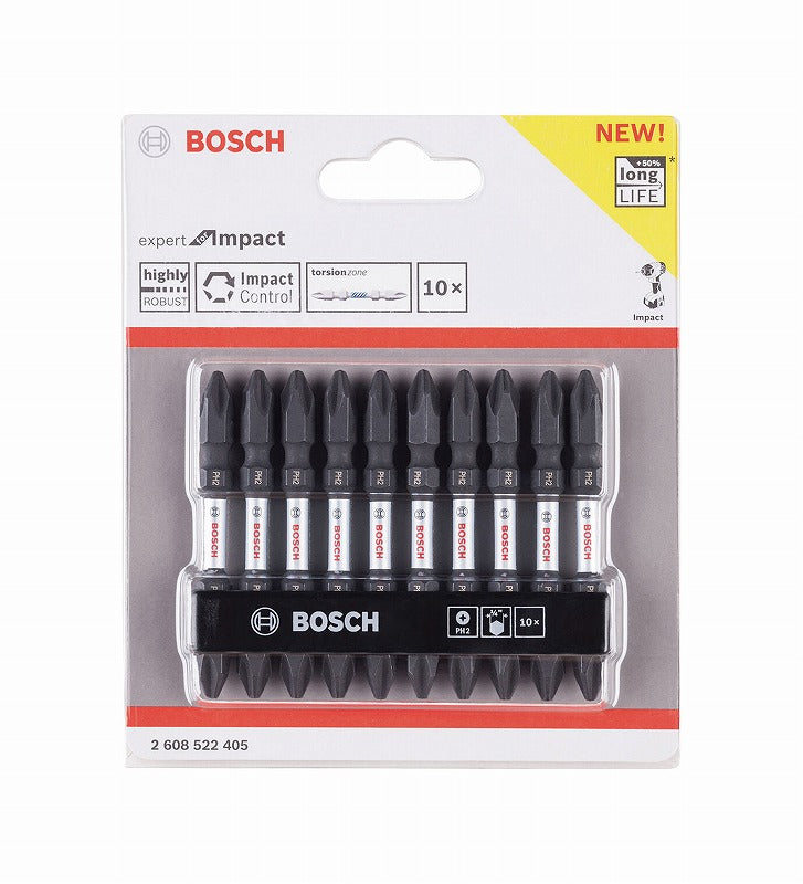 両頭ドライバービット +2X65ｍｍ 10本入