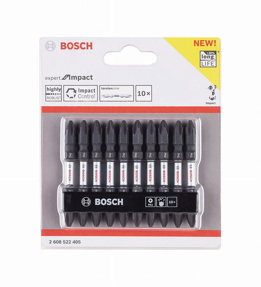 両頭ドライバービット +2X65ｍｍ 10本入