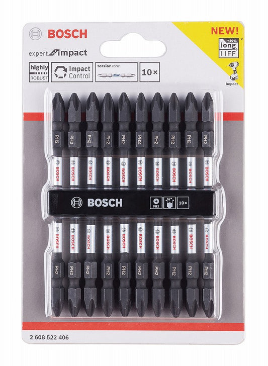 両頭ドライバービット +2X110ｍｍ 10本入