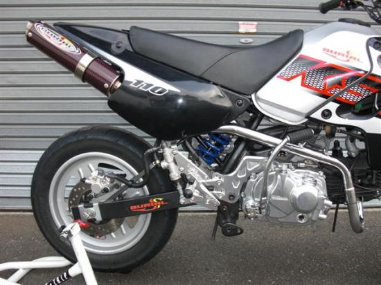 KSR110 マフラー GP･M1ステンレス/ブラックレッドカーボン KSR110
