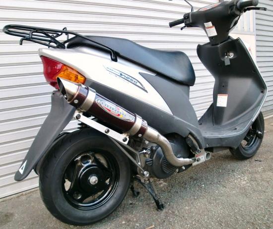 Address V125 Muffler GP Version Muffler SR Stainless/Black Carbon Address V125
