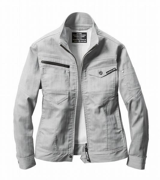 【アウトレット】長袖ジャケット シルバー LL ユニセックス 秋冬用