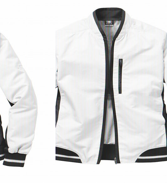 長袖ブルゾン ホワイト オールシーズン ユニセックス