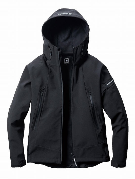 ウインドブレーカージャケット フーデッドジャケット ブラック ユニセックス 秋冬用