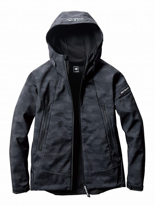 ウインドブレーカージャケット フーデッドジャケット スプリットブラック ユニセックス 秋冬用