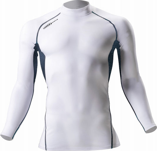 長袖ホットフィッテッド インナーシャツ ホワイト 秋冬用 ユニセックス