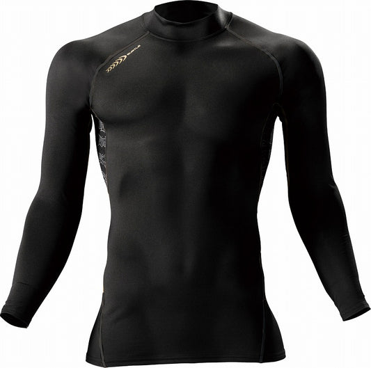 長袖ホットフィッテッド インナーシャツ ブラック 秋冬用 ユニセックス