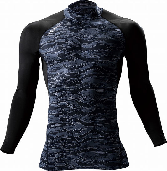 長袖ホットフィッテッド インナーシャツ カモフラブラック 秋冬用 ユニセックス