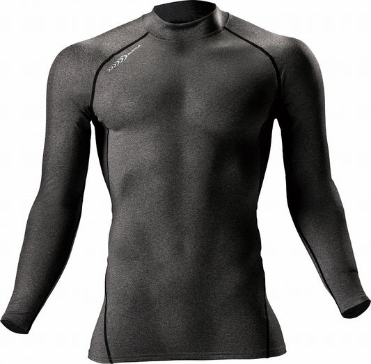 長袖ホットフィッテッド インナーシャツ ミドルグレー杢 秋冬用 ユニセックス