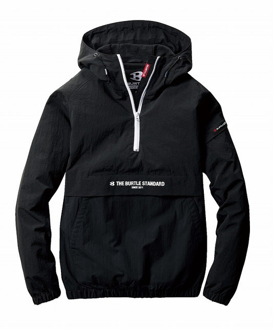 防風アノラックパーカー ブラック ユニセックス 秋冬用