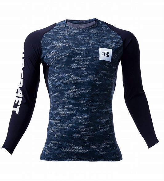 アイスフィッテッド 長袖Tシャツ デジタルブラック 春夏用 ユニセックス